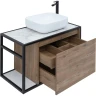 Тумба под раковину Aquanet Nova Lite Loft 75R 261657 подвесная Дуб рустикальный МДФ / ЛДСП
