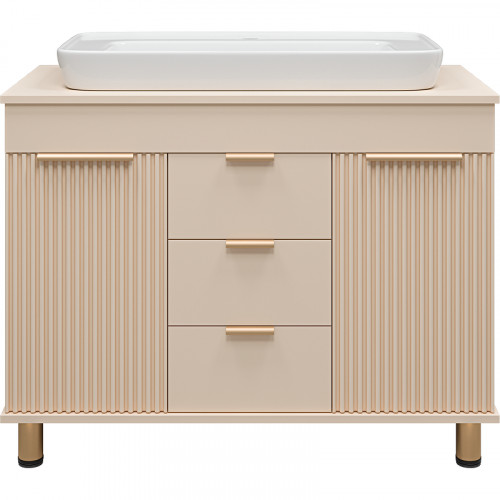 Тумба с раковиной Brevita Enfida 100 УТ000014839 Бежевая матовая МДФ / ЛДСП