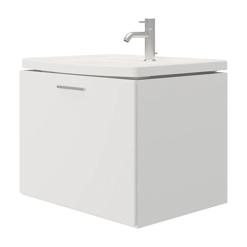 Тумба с раковиной Creto Modula 65 300425-65П подвесная цвет Белый