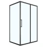 Душевой уголок Loranto 120х80 CS-AB02B-128 профиль Черный матовый стекло прозрачное
