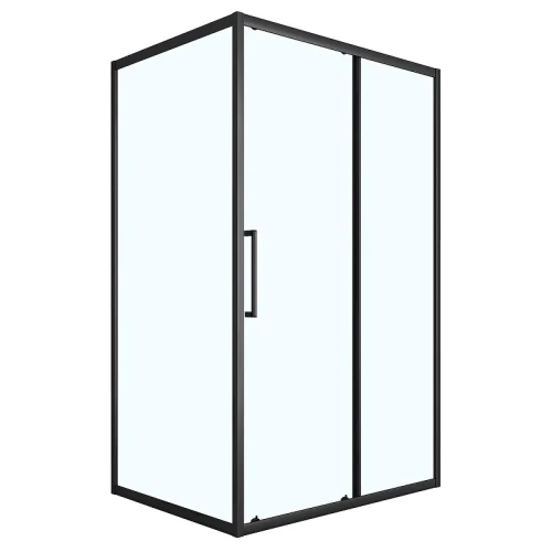 Душевой уголок Loranto 120х80 CS-AB02B-128 профиль Черный матовый стекло прозрачное
