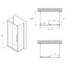 Душевой уголок Abber Schwarzer Diamant 120x50 AG30120BH-S50B-S50B профиль Черный стекло прозрачное