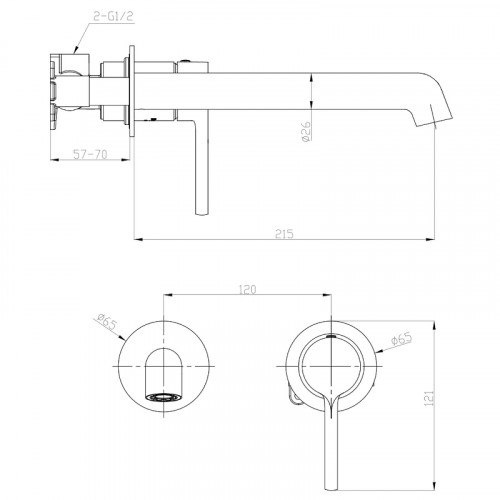 Смеситель для раковины Raglo R20.11.03 цвет Золото матовое