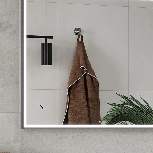Зеркало Equil Smile 70 zSMILE100 с подсветкой цвет Серый муар с сенсорным выключателем