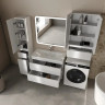Шкаф пенал Style Line Атлантика 35 L Люкс Плюс СС-00002560 с бельевой корзиной цвет Белый глянец