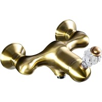 Смеситель для душа Boheme Crystal 304-CRST Бронза латунь на стену