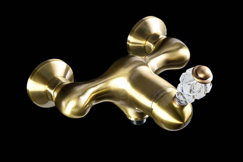 Смеситель для душа Boheme Crystal 304-CRST Бронза латунь на стену