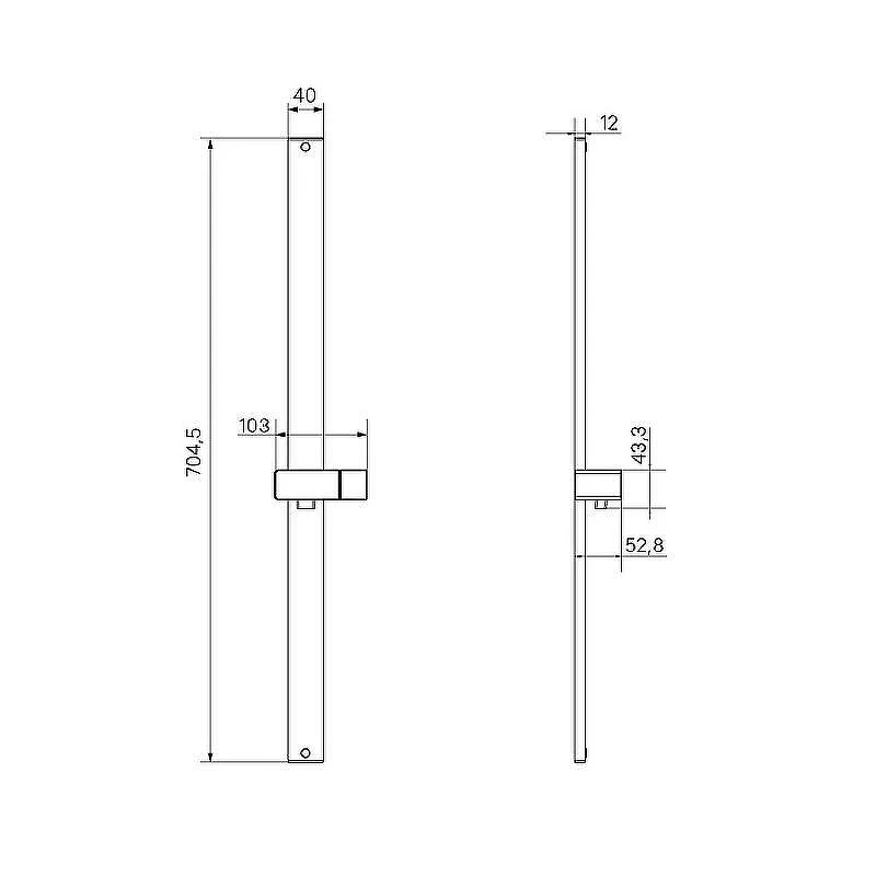 Душевая штанга Iddis Optima Home OPH70B0i17 Черная матовая