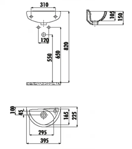 Раковина Creavit Trend 40 TP040-00CB00E-0000 Белая