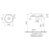 Раковина Vitra Metropole 40 7532B003-0673 Белая фарфор полувстраиваемая