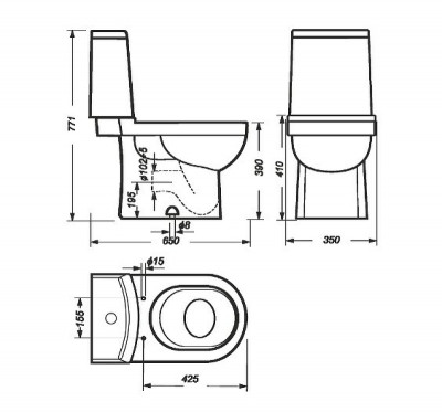 Унитаз Sanita Luxe Next Luxe SL DM WC.CC/Next/2-DM/WHT.G/S1 Белый с бачком и сиденьем Микролифт