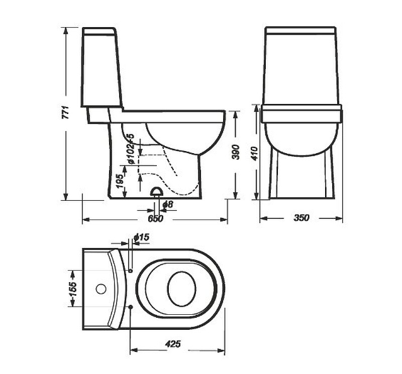 Унитаз Sanita Luxe Next Luxe SL DM WC.CC/Next/2-DM/WHT.G/S1 Белый с бачком и сиденьем Микролифт