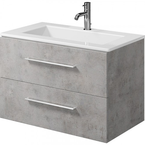 Тумба под раковину Creto Ares 80 10-1113B подвесная Серый Бетон МДФ / ЛДСП