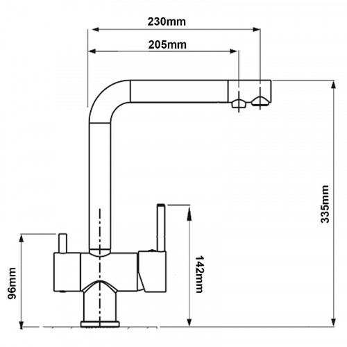 Смеситель для кухни Boch Mann Laura GR BM10425 Серый матовый нержавеющая сталь
