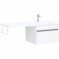 Тумба с раковиной Aquanet Токио 120 R 239213 подвесная Белая МДФ / ЛДСП