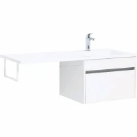 Тумба с раковиной Aquanet Токио 120 R 239213 подвесная Белая МДФ / ЛДСП