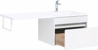 Тумба с раковиной Aquanet Токио 120 R 239213 подвесная Белая МДФ / ЛДСП