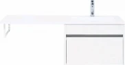 Тумба с раковиной Aquanet Токио 120 R 239213 подвесная Белая МДФ / ЛДСП