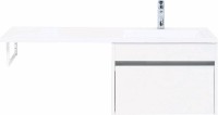 Тумба с раковиной Aquanet Токио 120 R 239213 подвесная Белая МДФ / ЛДСП