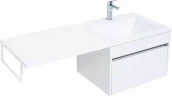 Тумба с раковиной Aquanet Токио 120 R 239213 подвесная Белая МДФ / ЛДСП