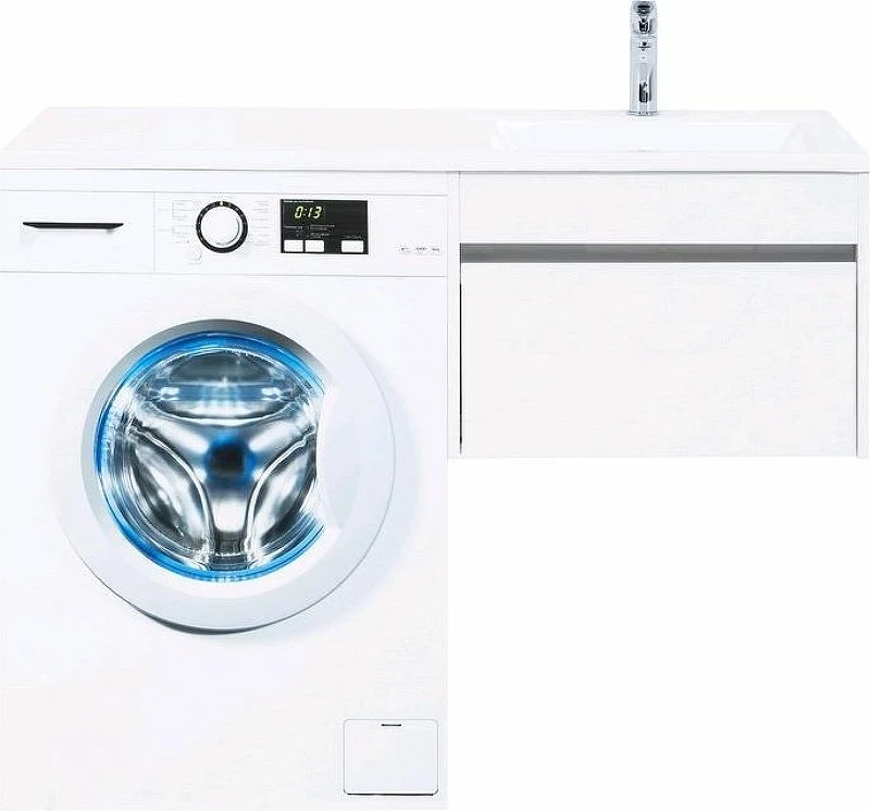 Тумба с раковиной Aquanet Токио 120 R 239213 подвесная Белая МДФ / ЛДСП