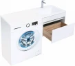 Тумба с раковиной Aquanet Токио 120 R 239213 подвесная Белая МДФ / ЛДСП