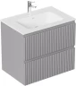 Тумба с раковиной Aquanet Джейн 2.0 60 378304 подвесная цвет Графит