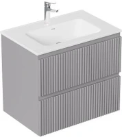 Тумба с раковиной Aquanet Джейн 2.0 60 378304 подвесная цвет Графит