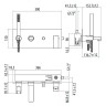 Смеситель для ванны Gattoni Kubik 2505/25C0 Хром
