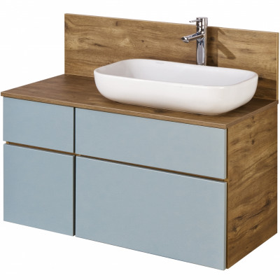 Тумба под раковину Aquaton Мишель 100 1A256901MIX30 подвесная Дуб рустикальный Фьорд МДФ / ЛДСП