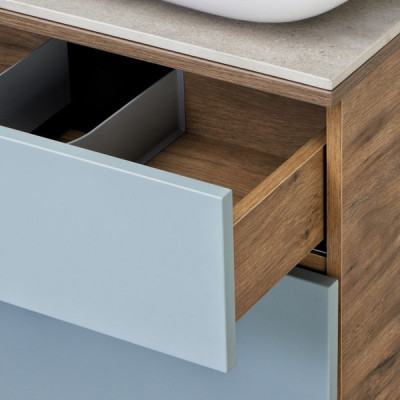 Тумба под раковину Aquaton Мишель 100 1A256901MIX30 подвесная Дуб рустикальный Фьорд МДФ / ЛДСП