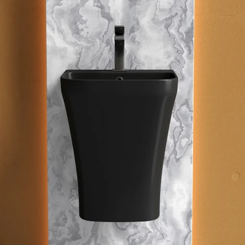 Раковина Ceramicanova Dion 37 CN6067MB Черная матовая фарфор подвесная