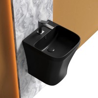 Раковина Ceramicanova Dion 37 CN6067MB Черная матовая фарфор подвесная