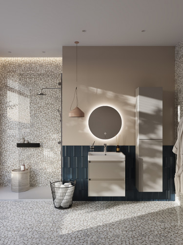 Тумба под раковину Roca Ona 60 A857613510 подвесная Бежево-серая матовая