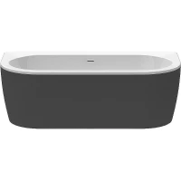 Акриловая ванна Cezares Slim 180x79 SLIM WALL-180-80-60-NERO-SET без гидромассажа