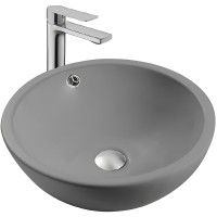 Раковина-чаша Aquatek 44 AQ5354-MG Серая матовая фарфор накладная