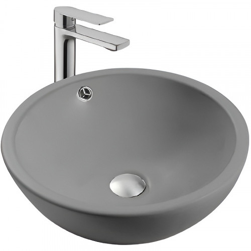 Раковина-чаша Aquatek 44 AQ5354-MG Серая матовая фарфор накладная