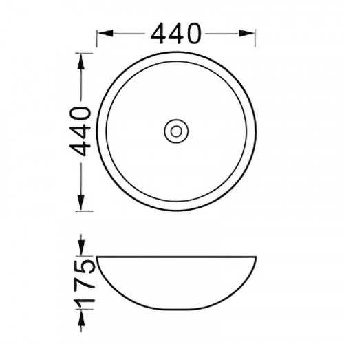 Раковина-чаша Aquatek 44 AQ5354-MG Серая матовая фарфор накладная