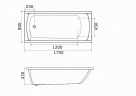 Акриловая ванна Marka One Modern 170х80 01мод1780 цвет Белый