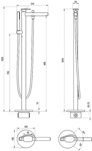 Смеситель для ванны Ravak Spring SG 080.10WHM X070578 цвет Белый