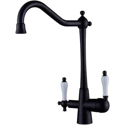 Смеситель для кухни Kaiser Vincent 31844-2 Черный мрамор латунь