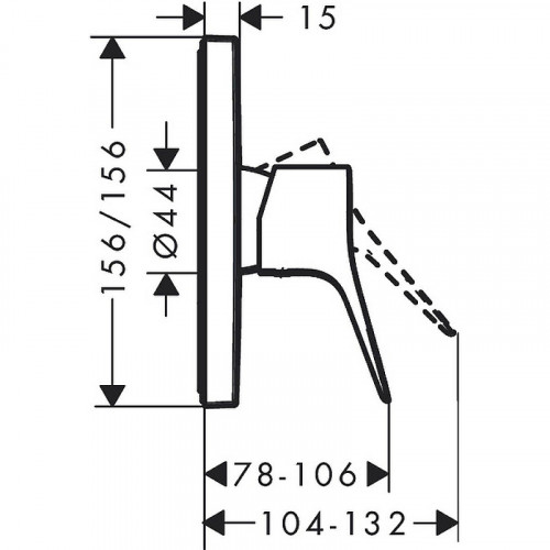 Смеситель для душа Hansgrohe Vivenis 75615670 Черный матовый латунь встраиваемый