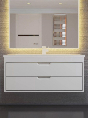 Тумба под раковину Uperwood Modul 100 2930205254 подвесная цвет Белый матовый