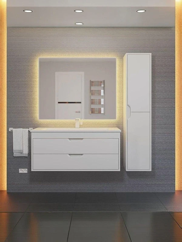 Тумба под раковину Uperwood Modul 100 2930205254 подвесная цвет Белый матовый