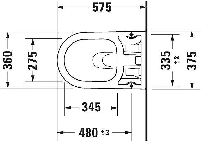 Унитаз подвесной Duravit ME by Starck 2510092096 цвет Белый без сиденья