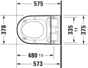 Унитаз подвесной Duravit ME by Starck 2510092096 цвет Белый без сиденья
