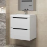 Тумба под раковину Uperwood Tanos 50 2930205149 подвесная цвет Белый матовый Графит матовый
