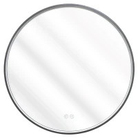 Зеркало Azario Димион 60 АZ-LED010525 с подсветкой цвет Серый матовый с сенсорным выключателем и подогревом