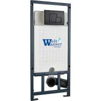 Инсталляция WeltWasser WW Marberg 507 SE BL 10000011216 для унитаза с Черной матовой клавишей смыва пластик