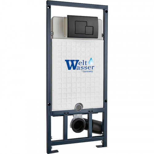 Инсталляция WeltWasser WW Marberg 507 SE BL 10000011216 для унитаза с Черной матовой клавишей смыва пластик
